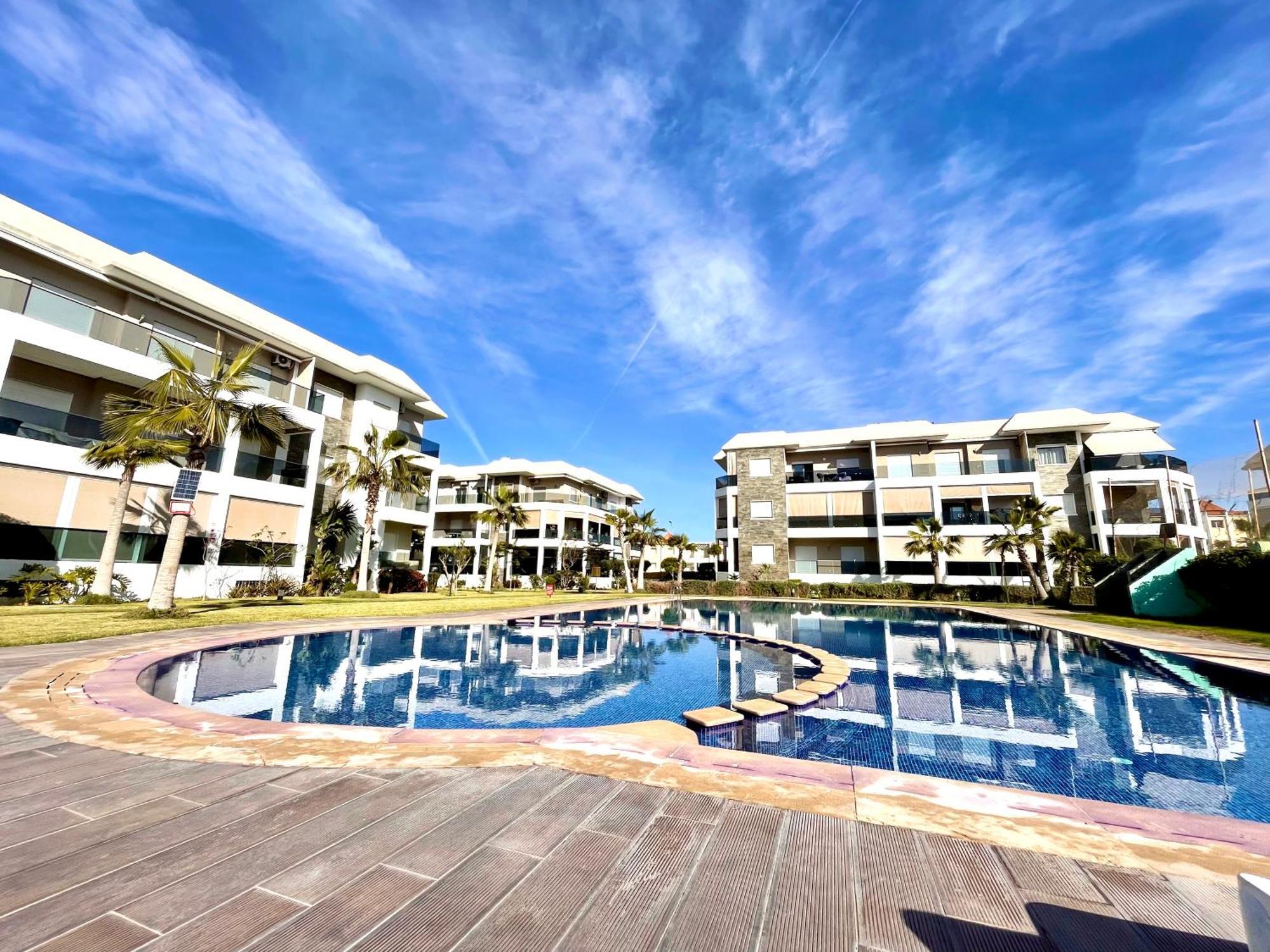 Bel Appartement A Amwaj Beach And Resorts Kazablanka Dış mekan fotoğraf
